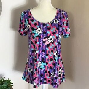 lularoe •minnie mouse disney geometric printed tee